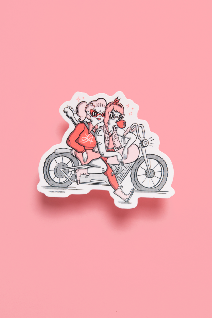 Moto Babes Sticker